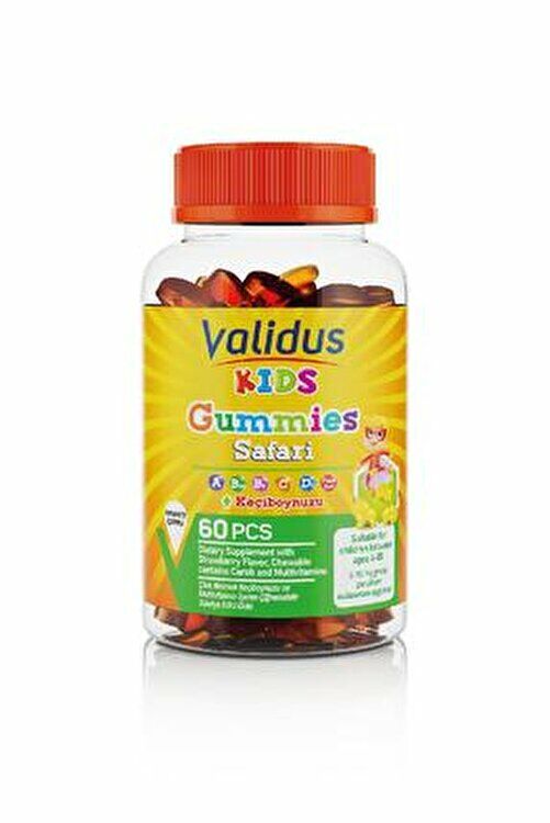 Validus Kids Safari Keçiboynuzu Vitamin A-C-D3 60 Gummies