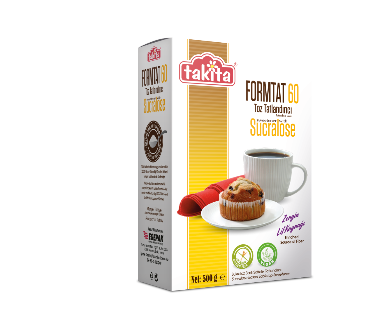 Takita Formtat60 Prebiyotik Lifli Tatlandırıcı 500gr