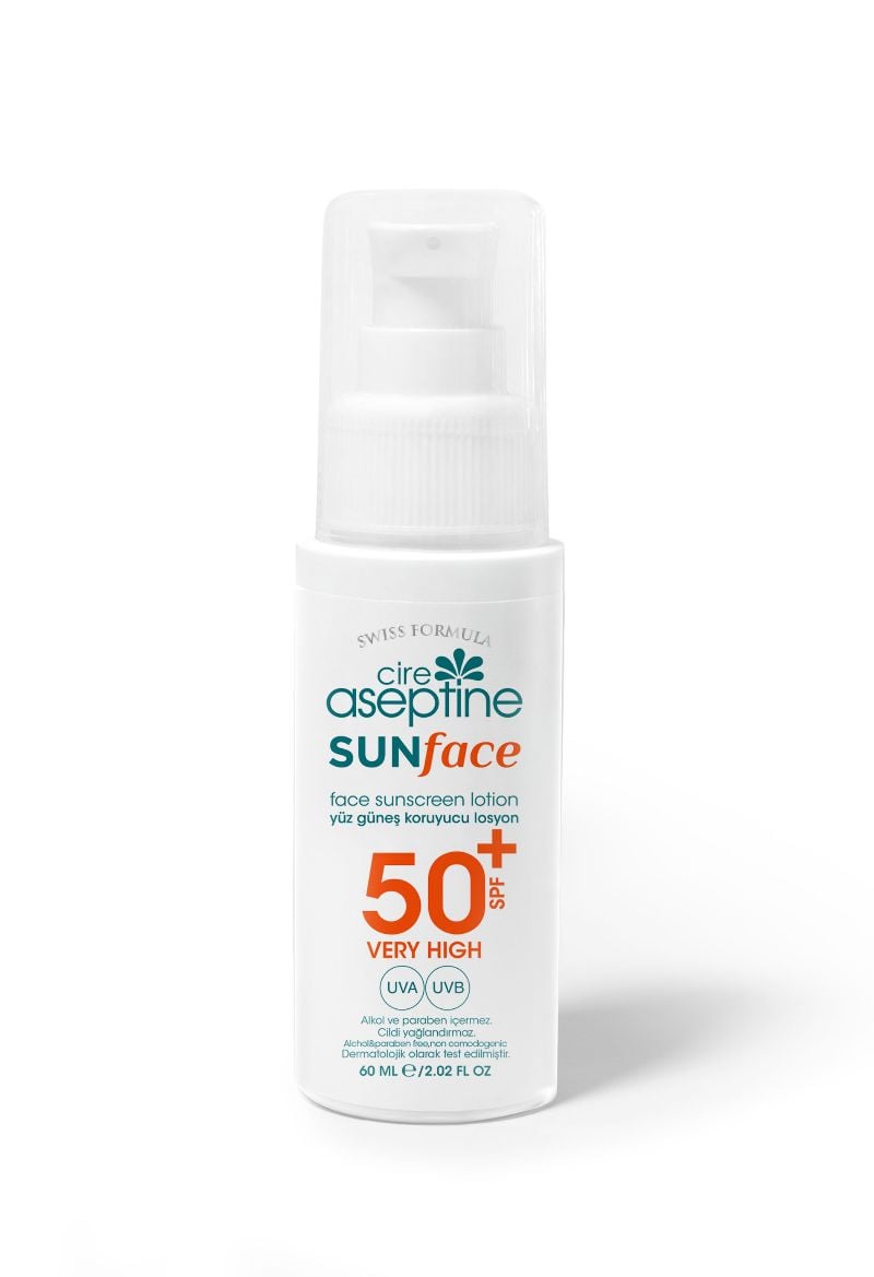 Cire Aseptine Sun Spf 50 Yüz Güneş Koruyucu Losyon 60 Ml