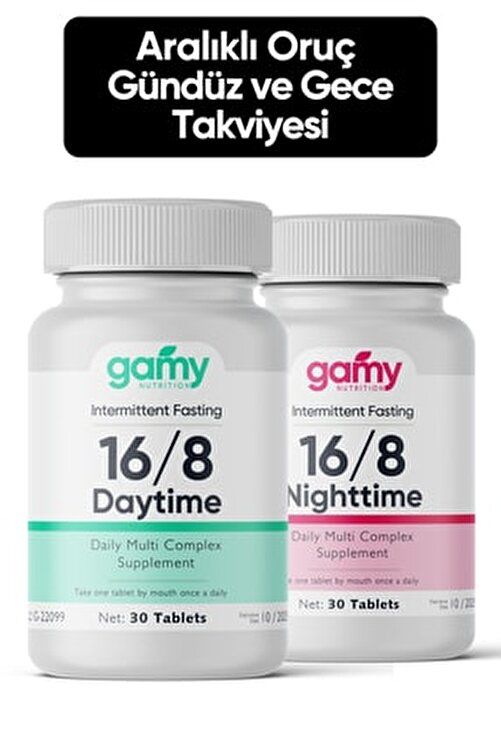 Gamy 16/8 Aralıklı Oruç Gündüz Gece 30+30 Tablet