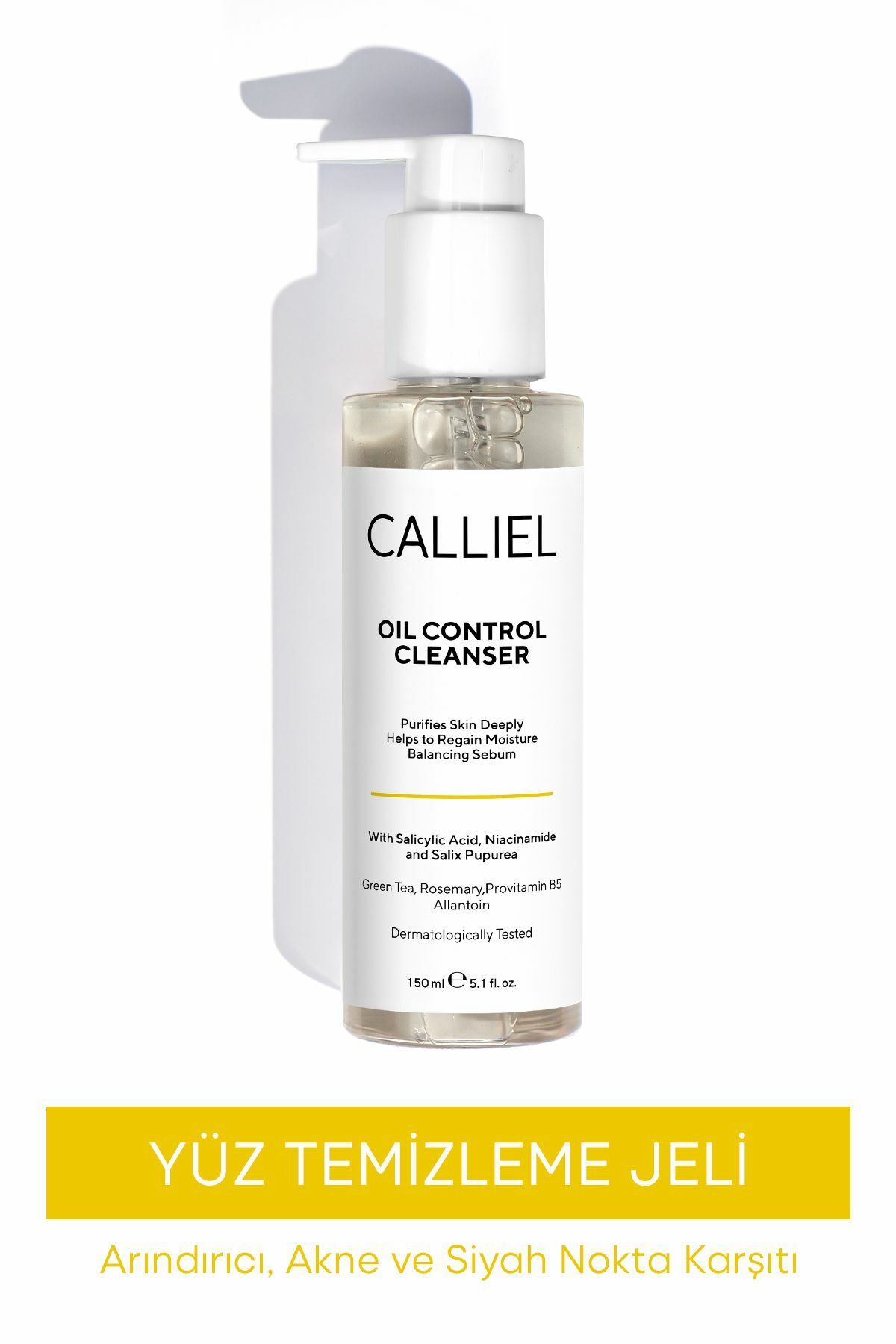 Calliel Arındırıcı Sivilce ve Siyah Nokta Karşıtı Salisilik Asit Yüz Temizleme Jeli 150 ml