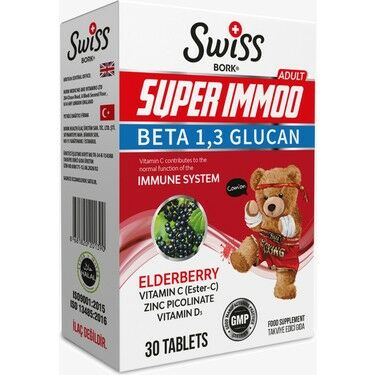 Swiss Bork Super İmmoo Adult Beta 1,3 Glucan 30 Tablet