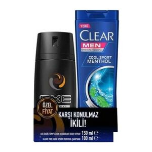 Axe Deo 150 ml + Clear Şampuan 180 ml Hediyeli