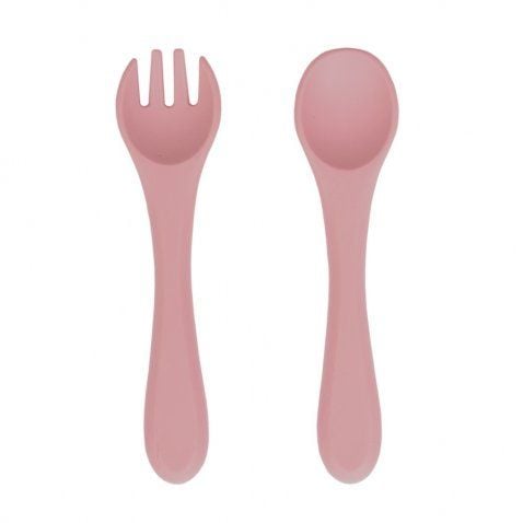 Sevi Bebe Silikon Çatal Kaşık Takımı - Pembe