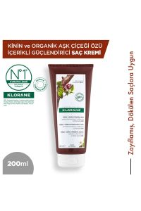 Klorane Kinin ve Organik Aşk Çiçeği Özlü Güçlendirici Saç Kremi 200 ml