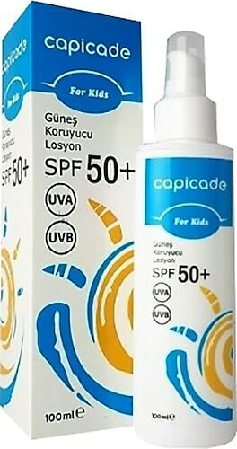 Capicade Güneş Koruyucu Losyon Çocuklar İçin SPF50+ 100 ml