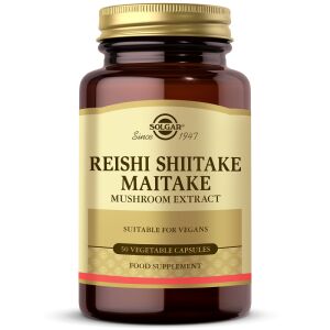 SOLGAR REISHI SHIITAKE MAITAKE MUSHROOM EXTRACT 50 CAP.