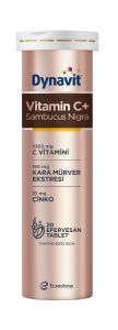 Dynavit Vitamin C + Sambucus Nigra Çinko 20 Effervesan Tablet