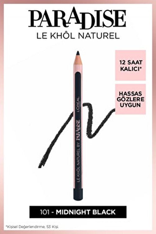 L'Oreal Paris Le Khol Naturel By Paradise Eyeliner - 101 Midnight Black