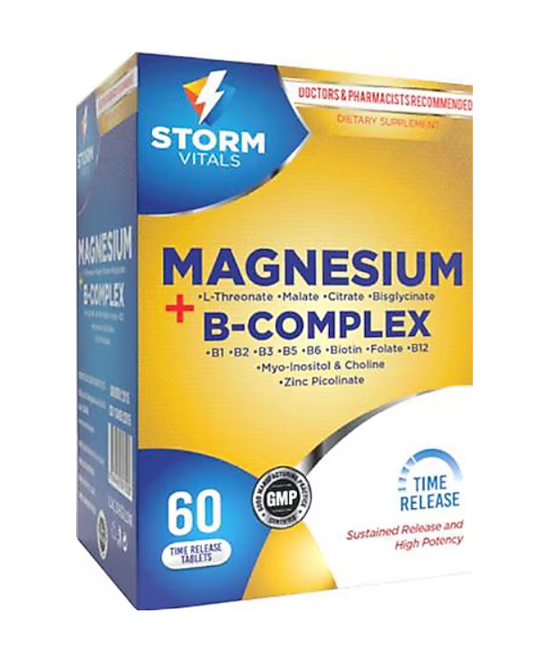 Storm Magnezyum+ B-Kompleks Miyo Inositol Kolin Çinko Pikolinat 60 Tablet