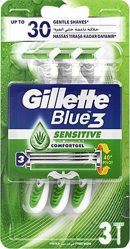Gillette Blue3 Sensitive Kullan At Tıraş Bıçağı 3'lü