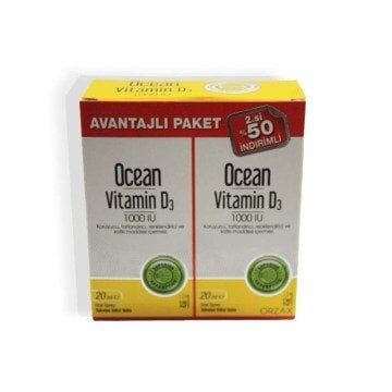 SKT:05/2024 Ocean Vitamin D3 1000 IU 20ml Sprey 2.%50 İndirimli