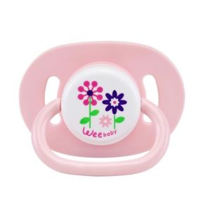 Wee Baby 830 Oval Gövde Yuvarlak Uç Emzik No: 2 - Pembe