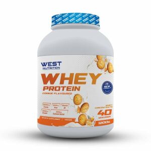 West Nutrition Whey Protein Tozu 1200 Gram 40 Servis Kurabiye Aromalı