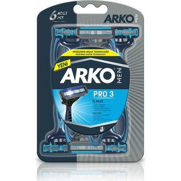 Arko Pro-3 Tıraş Bıçağı 6'lı