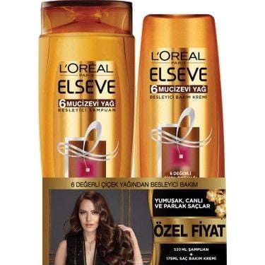 Elseve 6 Mucizevi Yağ Şampuan 450 ml + Bakım Kremi 175 ml