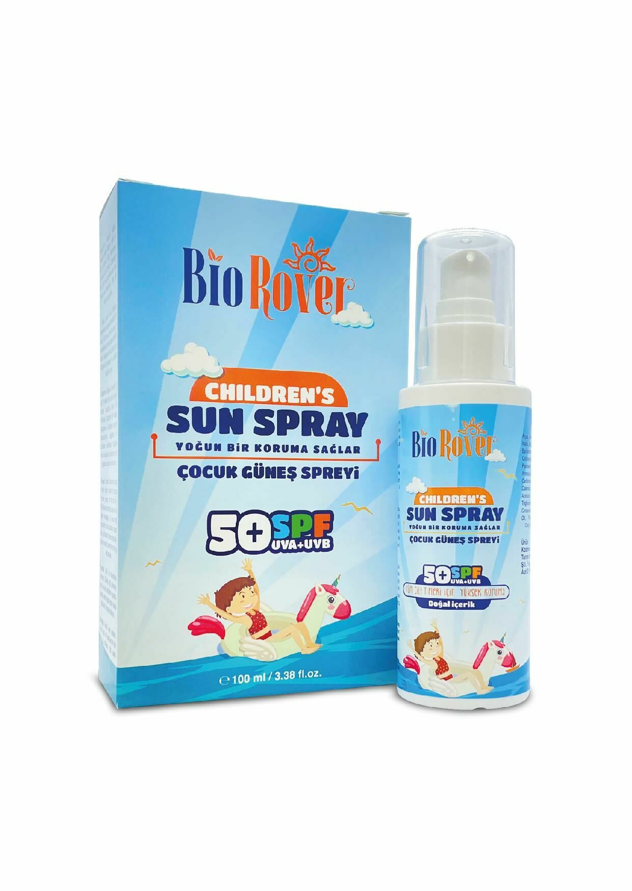 Biorover Çocuk Güneş Spreyi SPF50+ 100 ml