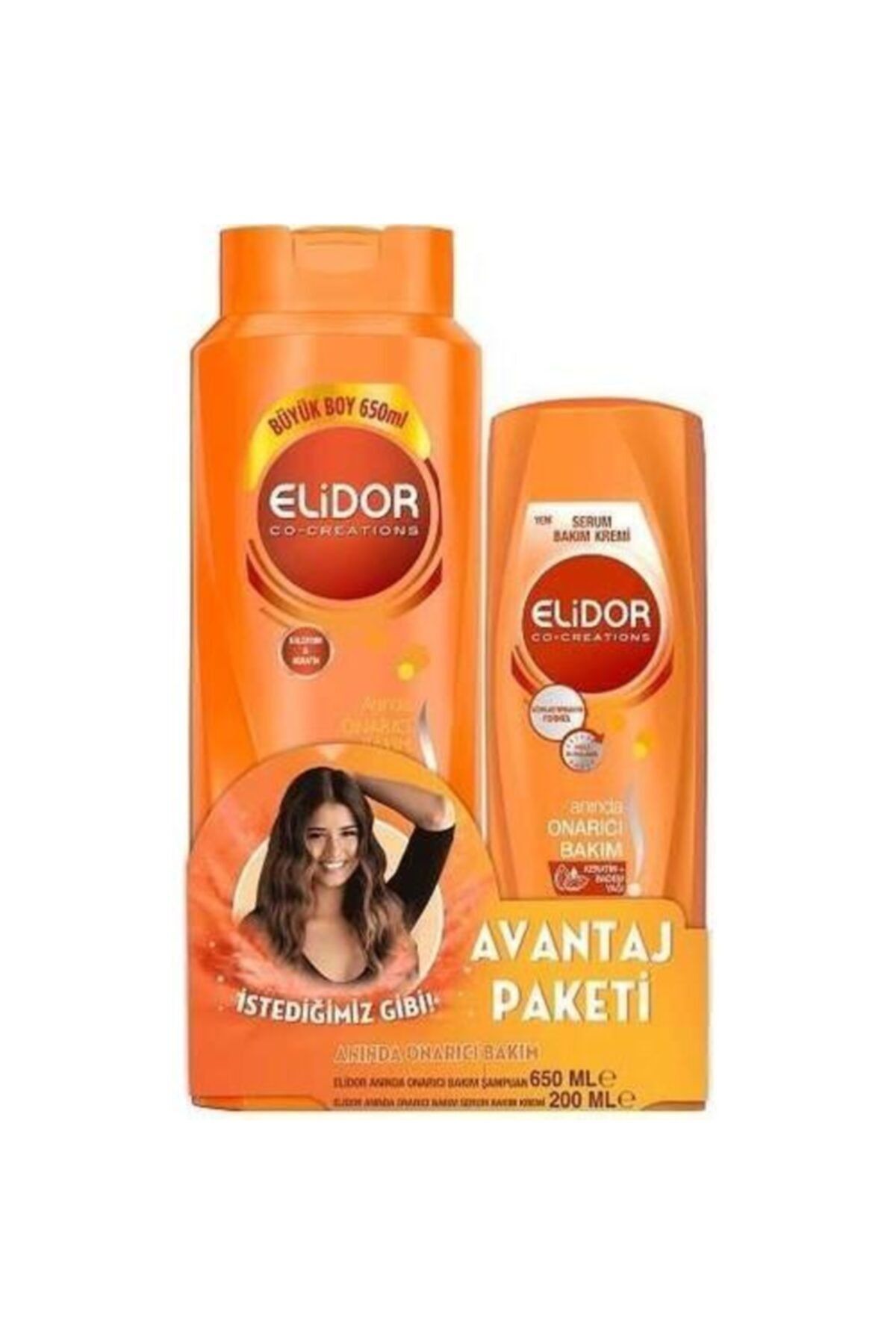 Elidor Onarıcı Bakım Şampuan 650 ml + Onarıcı Bakım Kremi 200 ml