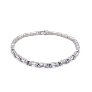 Chn-0127-2 Zirkon Su Yolu Bileklik Gümüş