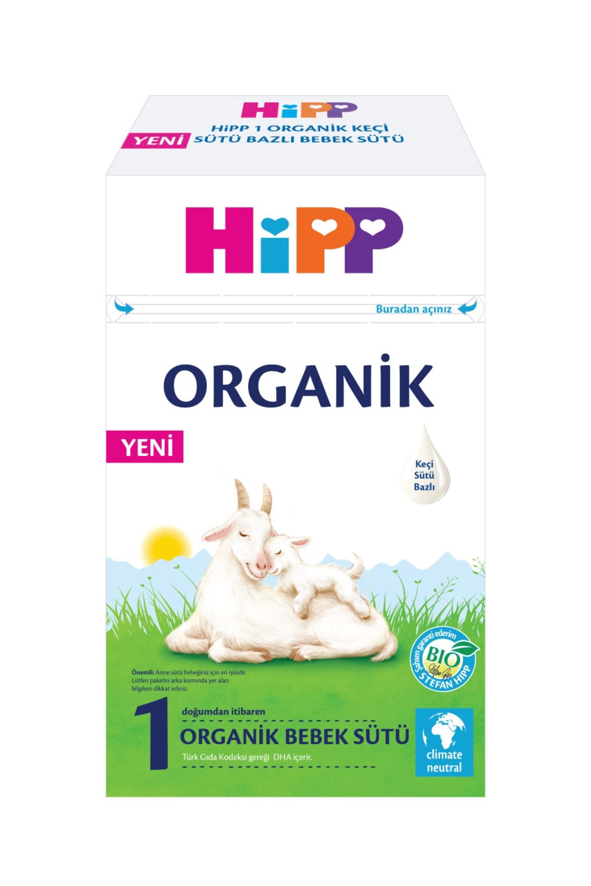 Hipp 1 Organik Keçi Sütü Bazlı Bebek Sütü 400 gr - 2 Adet