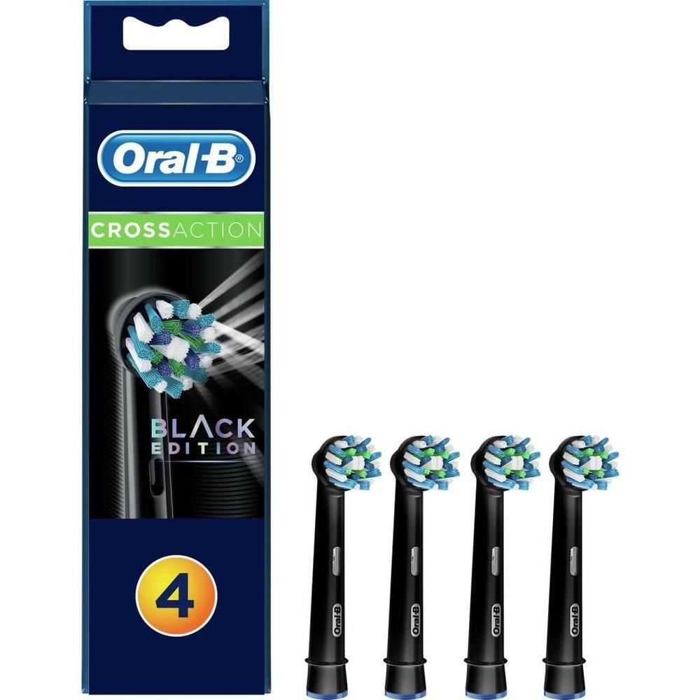 Oral-B Cross Action Şarjlı Diş Fırçası Yedek Başlık 4'lü - Siyah