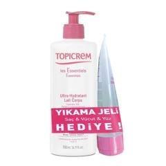Topicrem Ultra Moisturizing Body Milk 500ml + Light Ultra Face Cream 75ml HEDİYE