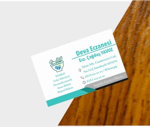 Turkuaz Havan İkonlu Eczane Kartvizit  1000 Adet