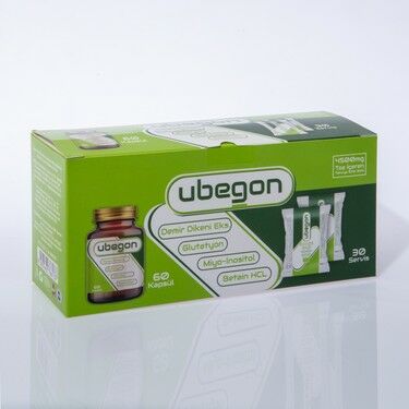 Ubegon Demir Dikeni Ekstresi Glutatyon Miyo İnositol ve Betain HCL 30 Saşe 60 Kapsül