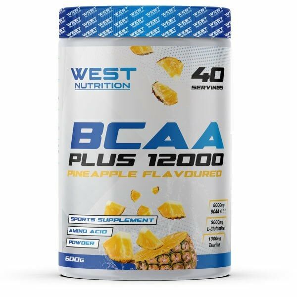 West Nutrition Bcaa Plus 12000 Glutamin Taurin 600 gr 40 Servis Ananas Aromalı