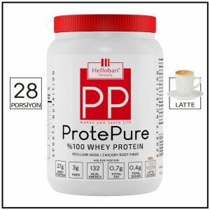 Hellobari Formula Protepure %100 Whey Protein Latte Aromalı 28 Porsiyon