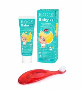 Rocs Baby 0-3 Yaş Muz Püresi Tadında Bebek Diş Macunu 45 gr