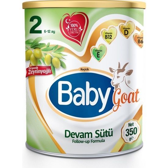 Baby Goat 2 Keçi Sütü Bazlı Organik Zeytinyağlı Bebek Sütü 350 gr
