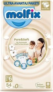 Molfix Pure and Soft Bebek Bezi Ekstra Large 6 Beden 37'li
