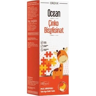 Ocean Çinko Bisglisinat Şurup 150 ml - Muz Aromalı