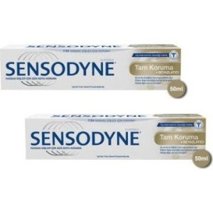Sensodyne Tam Koruma & Beyazlatıcı Diş Macunu 50ml 2.sİ Bedava