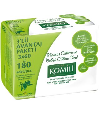 Komili Islak Temizlik Havlusu Hassas Ciltler 3 x 60lı