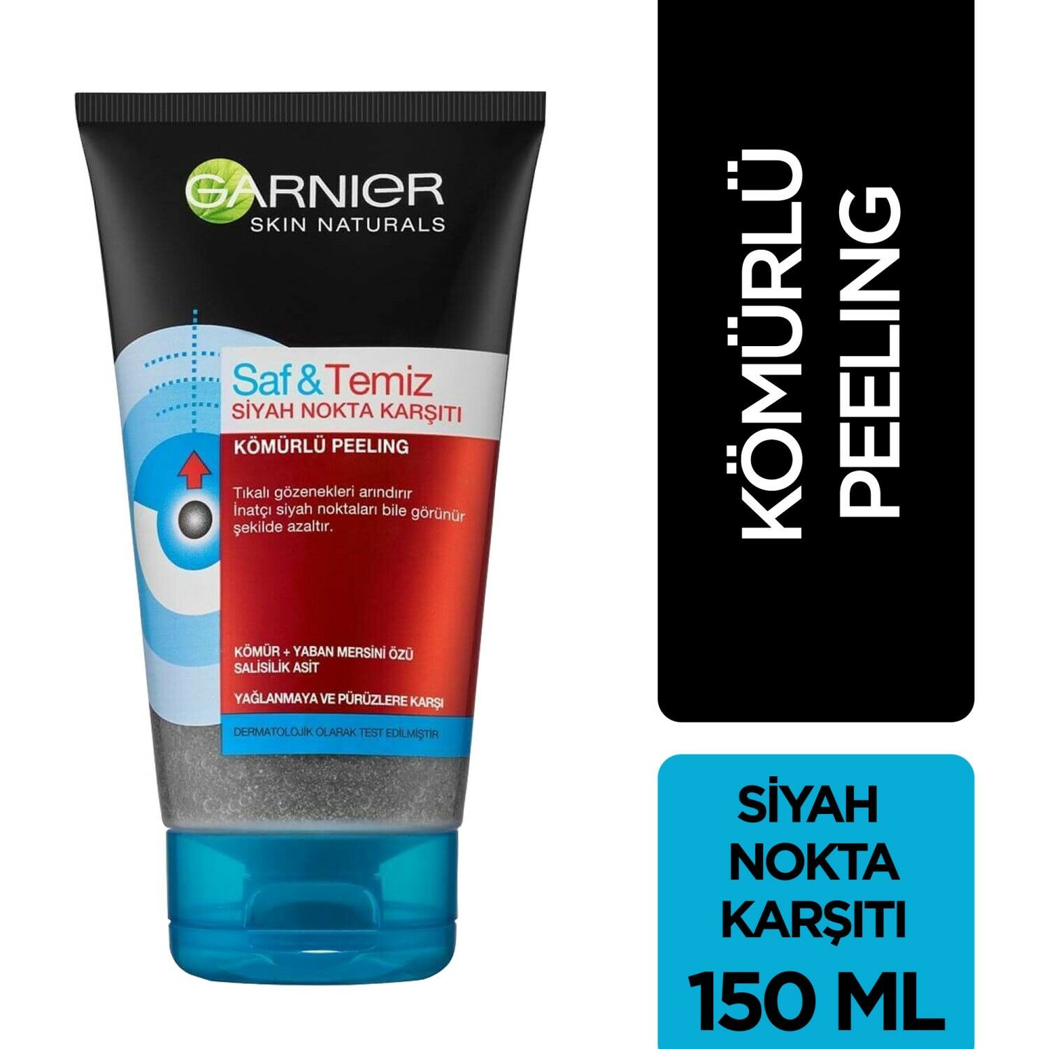 Garnier Skin Naturals Saf ve Temiz Kömürlü Siyah Nokta Karşıtı Peeling 150 ml