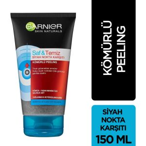 Garnier Skin Naturals Saf ve Temiz Kömürlü Siyah Nokta Karşıtı Peeling 150 ml