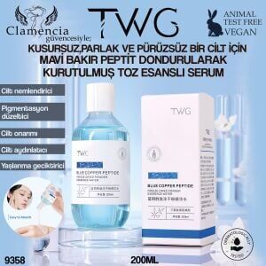 TWG Mavi Bakır Peptit Dondurularak Kurutulmuş Toz Esanslı Yüz Serum 200 ml