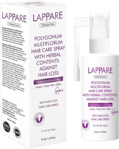 Lappare Polygonum Multiflorum Saç Dökülmesine Karşı Bitkisel İçerikli Saç Bakım Spreyi 60 ml