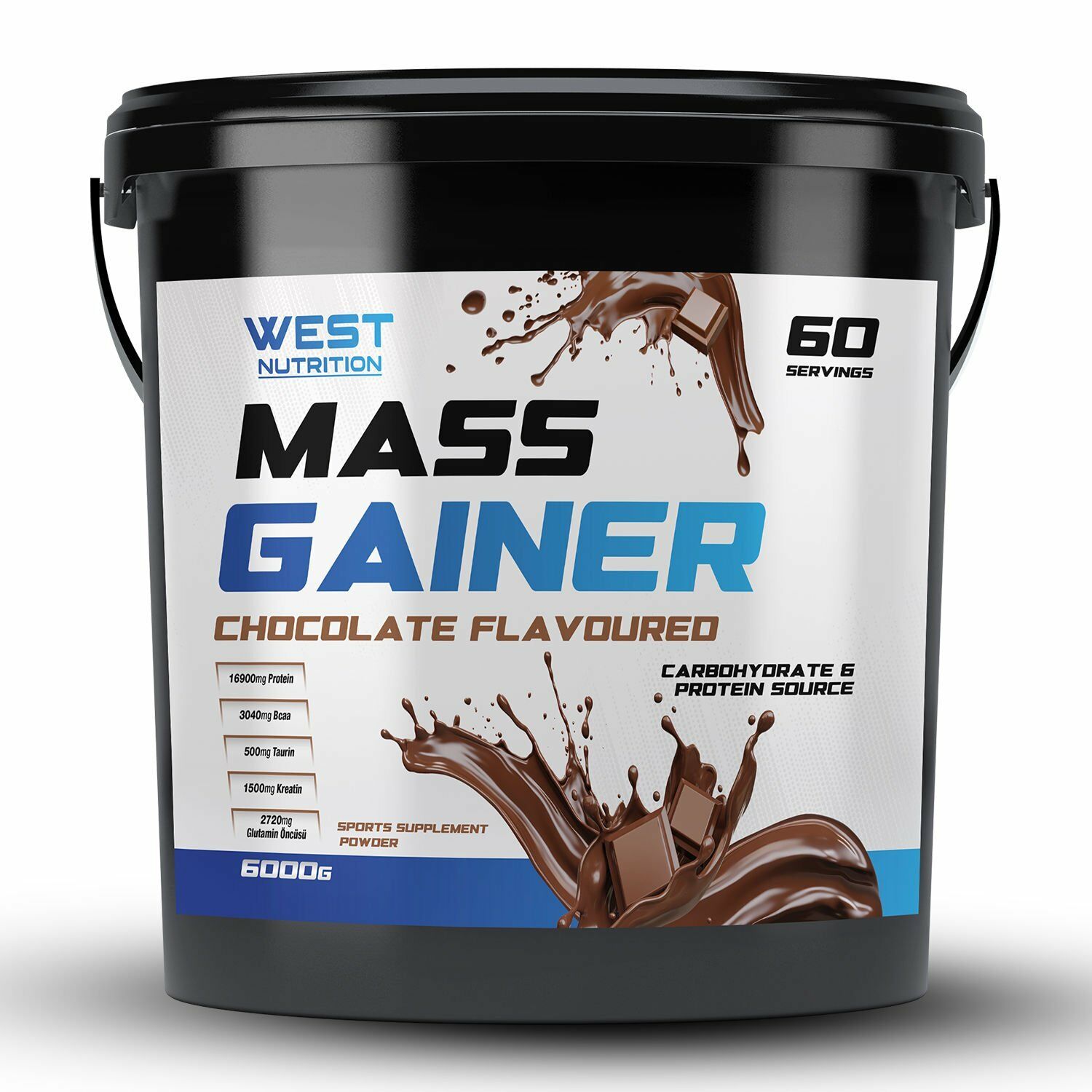 West Nutrition Mass Gainer Karbonhidrat Tozu 6000 gr 60 Servis Çikolata