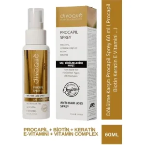 Divoque Procapil Biotin Keratin E Vitamini Dökülme Karşıtı Procapil Sprey 60 ml