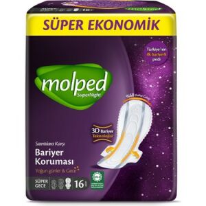 Molped Süper Ekonomik Gece Hijyenik Ped 16'lı