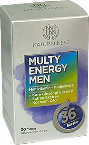 Naturalnest Multivitamin Men 30 Tablet - İkincisi %50 İndirimli