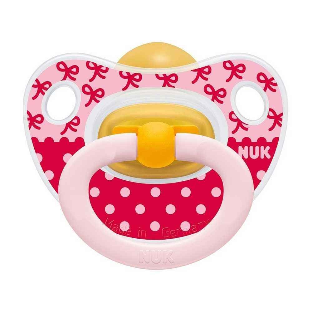 Nuk Happy Kids Kauçuk Emzik 6-18 Ay Pembe Kırmızı