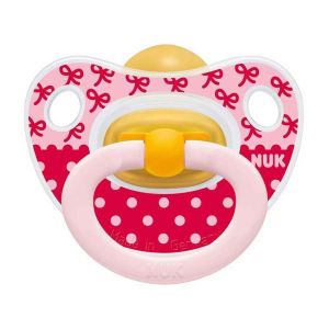 Nuk Happy Kids Kauçuk Emzik 6-18 Ay Pembe Kırmızı