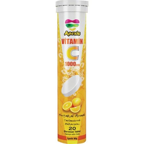 Apexis Vitamin C 1000 mg 20 Efervesan Tablet - 12'li Stand