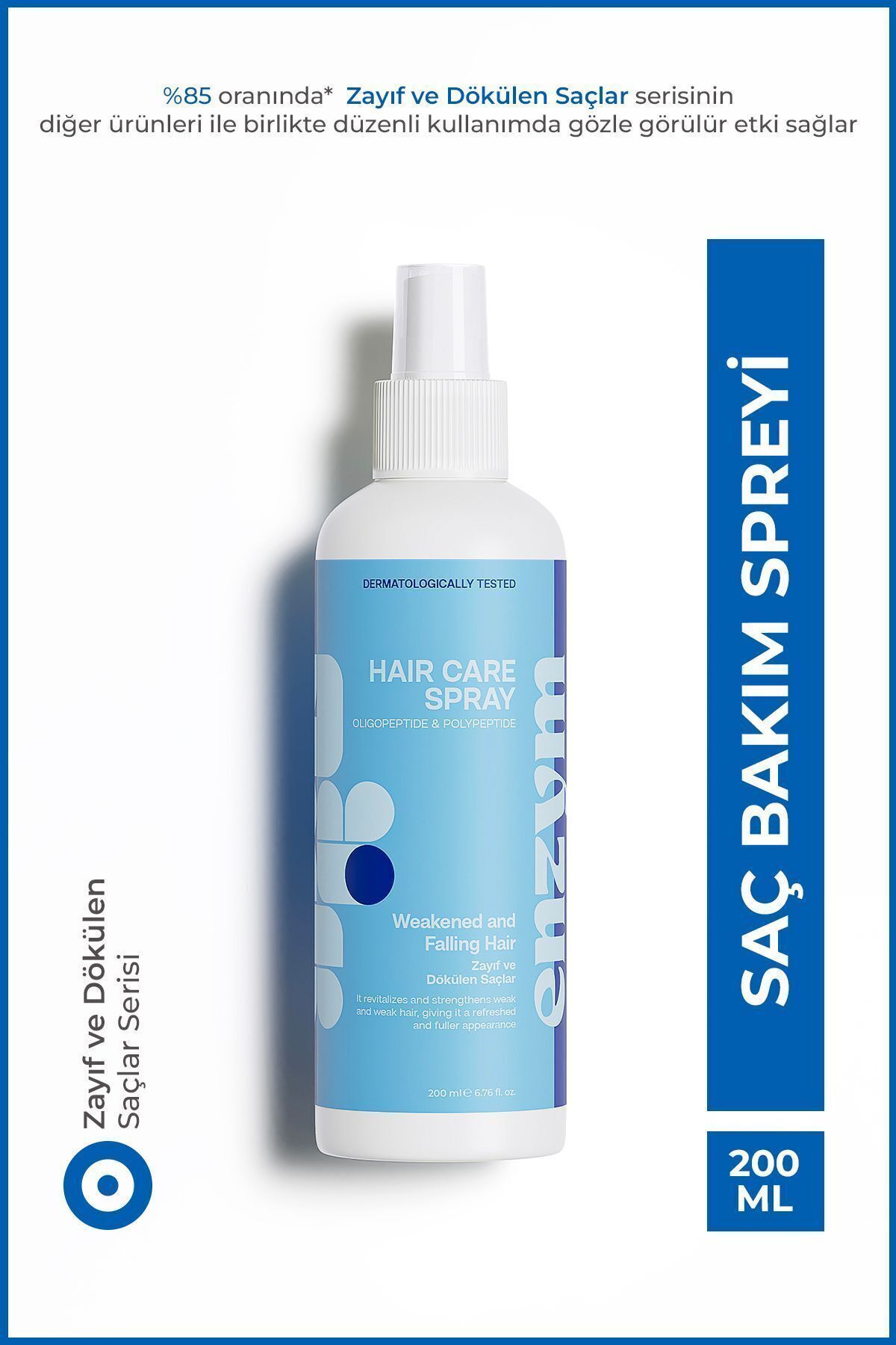 Enzym Cosmetics Zayıf ve Dökülen Saçlara Özel Saç Bakım Spreyi Procapil Biotin Kafein 200 ml