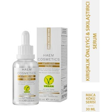 Haem Cosmetics Kırışıklık Önleyici Cilt Sıkılaştırıcı Maca Extract İçeren Yaşlanma Karşıtı Serum 30 ml