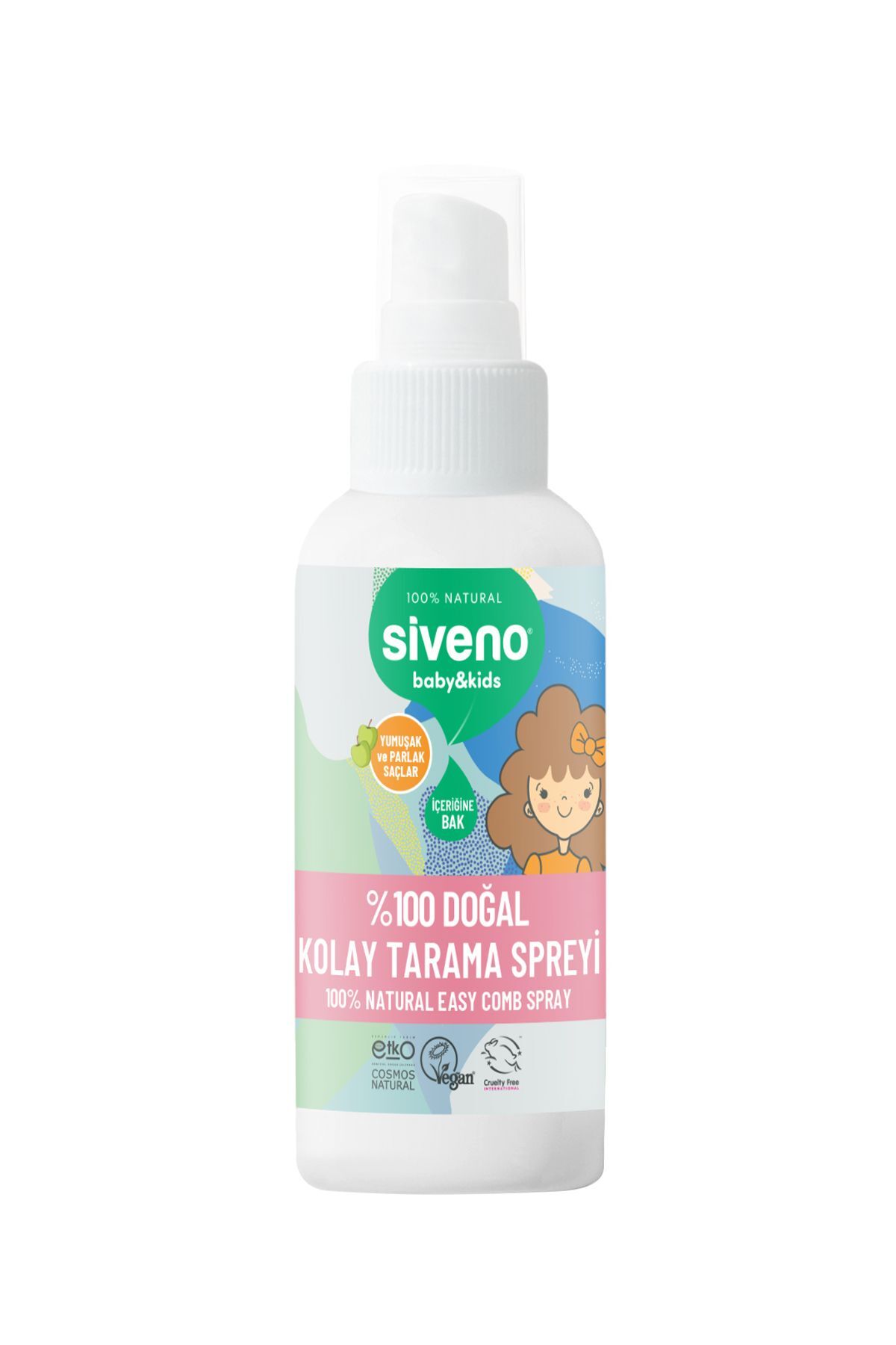 Siveno Doğal Kolay Tarama Spreyi Çocuklar İçin Nemlendirici Hindistan Cevizi Yağlı 100 ml